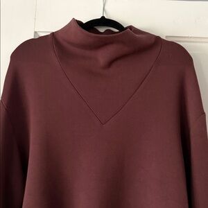 Varley Deep Burgundy /maroon High Neck Top